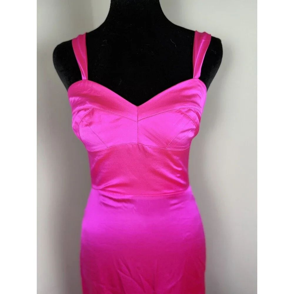 Amanda Uprichard Amalia Silk Gown Pink XS Ruffle High Low Dress